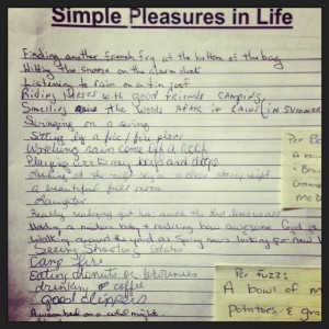 Simple Pleasures in Life