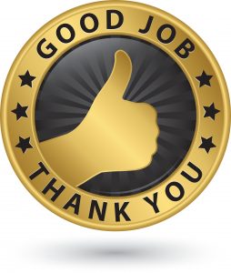 Tell your employees "good job", and thank them